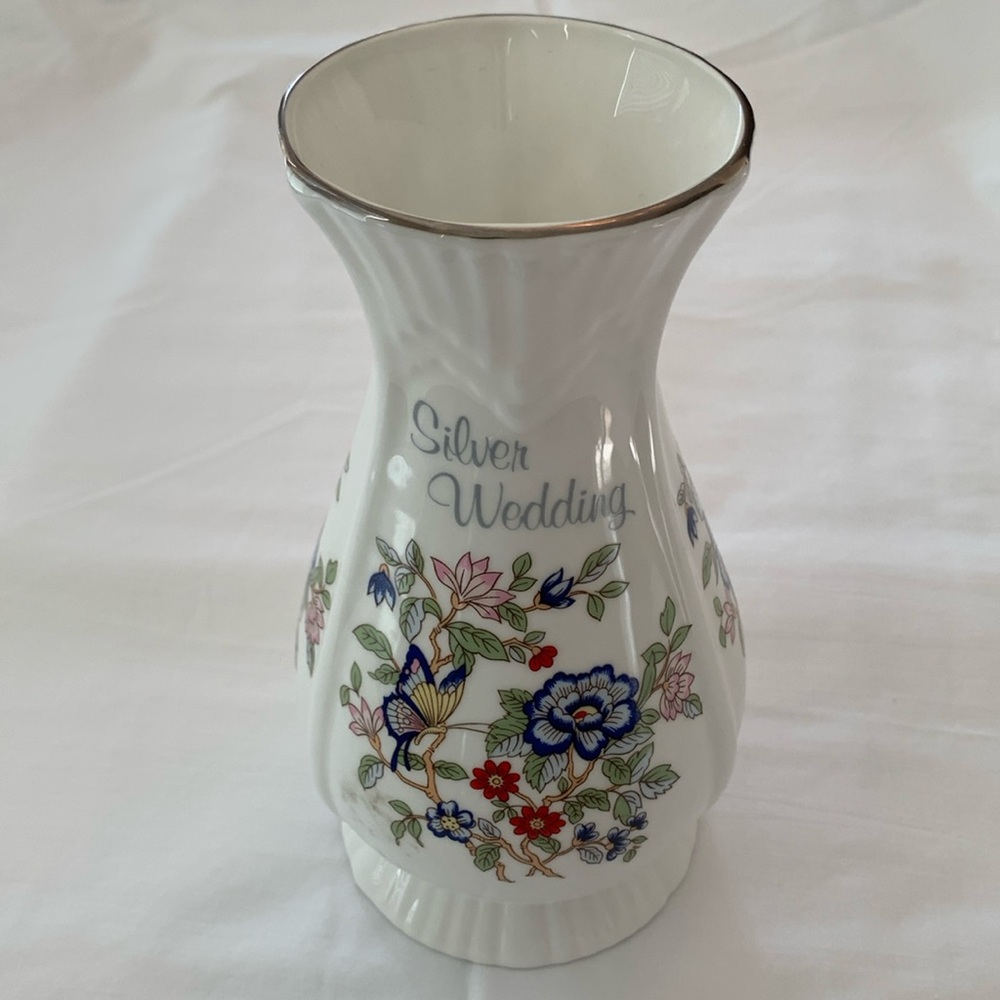"Silver Wedding" Royal Tara Bone China Vase